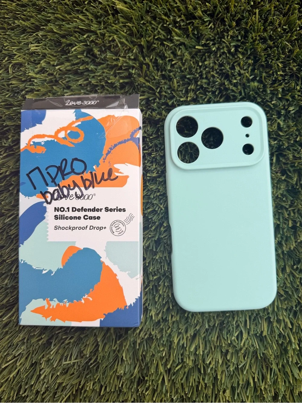 iPhone 17 Pro Powder Blue Silicone Phone Case